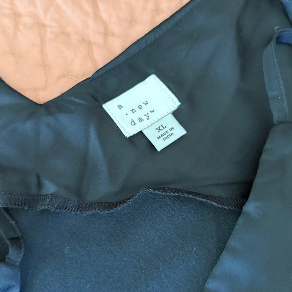 A New Day long black slip dress, size XL - Picture 3 of 5